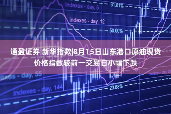 通盈证券 新华指数|8月15日山东港口原油现货价格指数较前一交易日小幅下跌